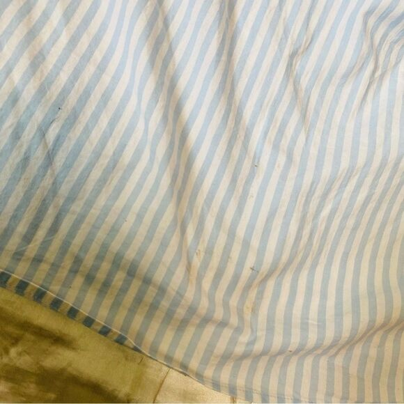 Michael Michael Kors Womens Blue And White Striped Off The Shoulder Top Size XL - Picture 7 of 12